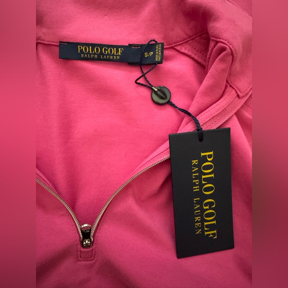 NWT Golf Polo Ralph Lauren Fuchsia Sleeveless. Big Pony. Size S. - Picture 4 of 4